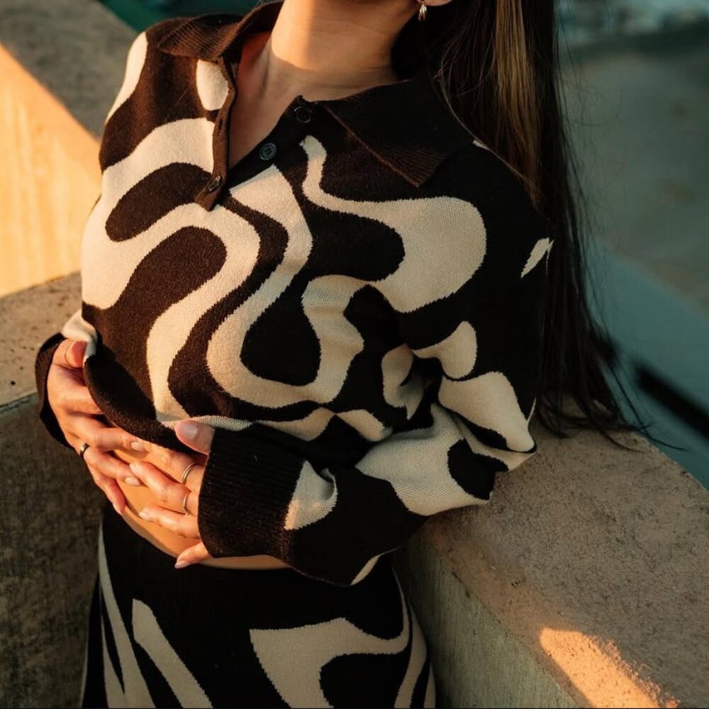 Cider - SET, Everyday Illusion Psychedelic Swirl Pullover Sweater